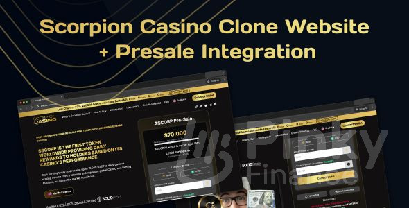 Scorpion Casino Presale Website + Presale - With Smart Contracts [Clone]