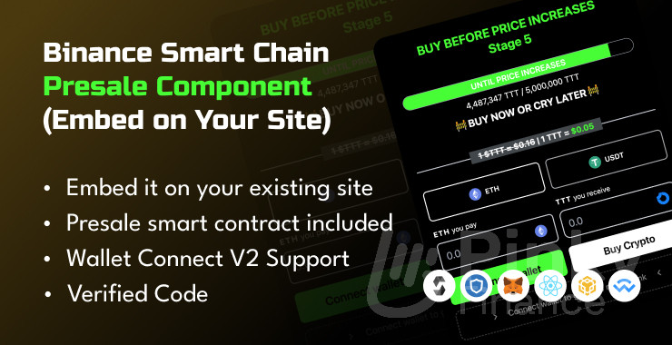 binance-smart-chain-presale-component-embed-on-your-site-smart-contracts