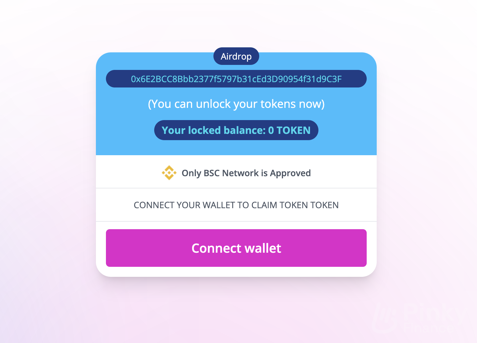 BSC Bulk Token Airdrop With Vesting Period