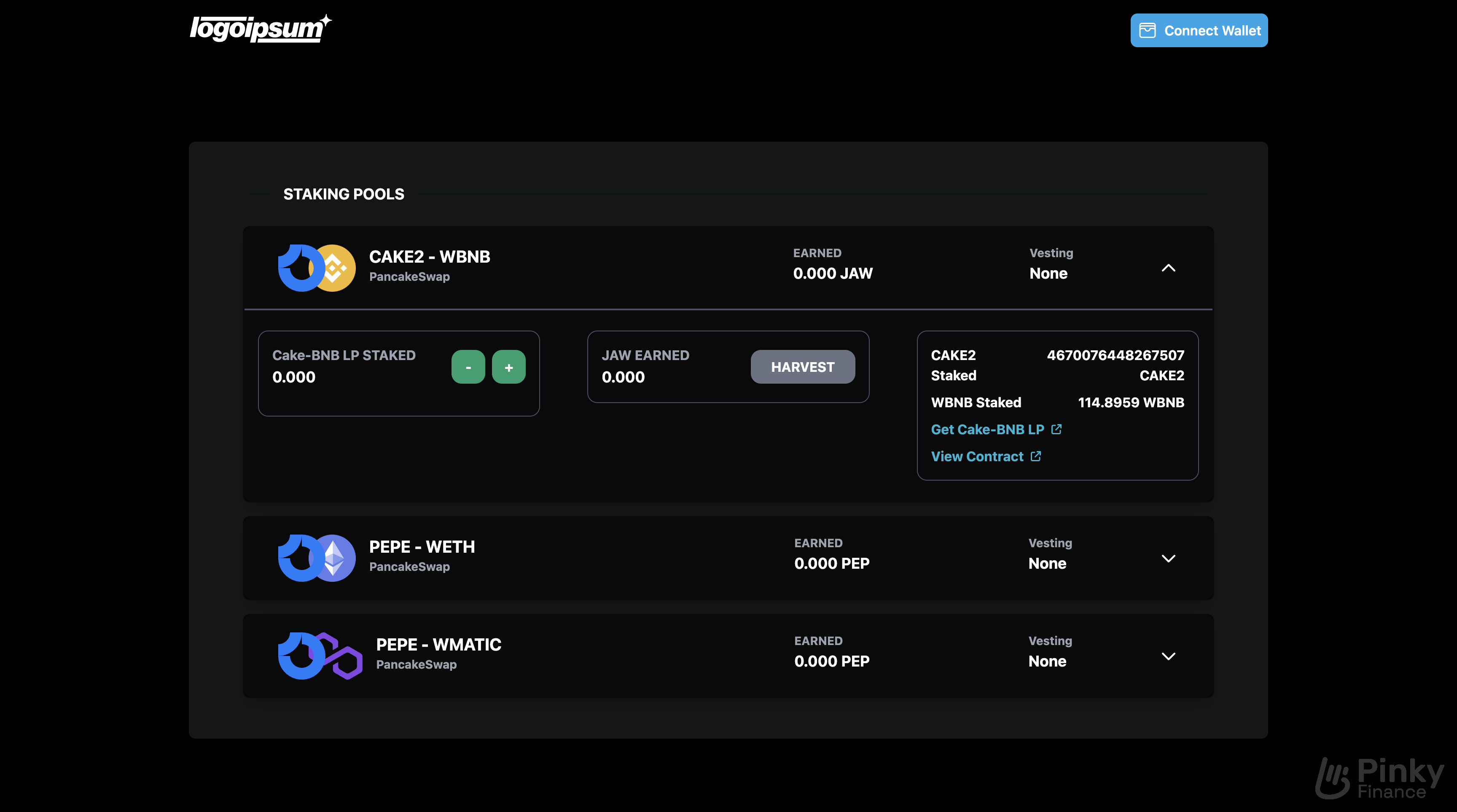 PepeFarm | BEP20 Staking - Farming Dapp + Smart Contracts