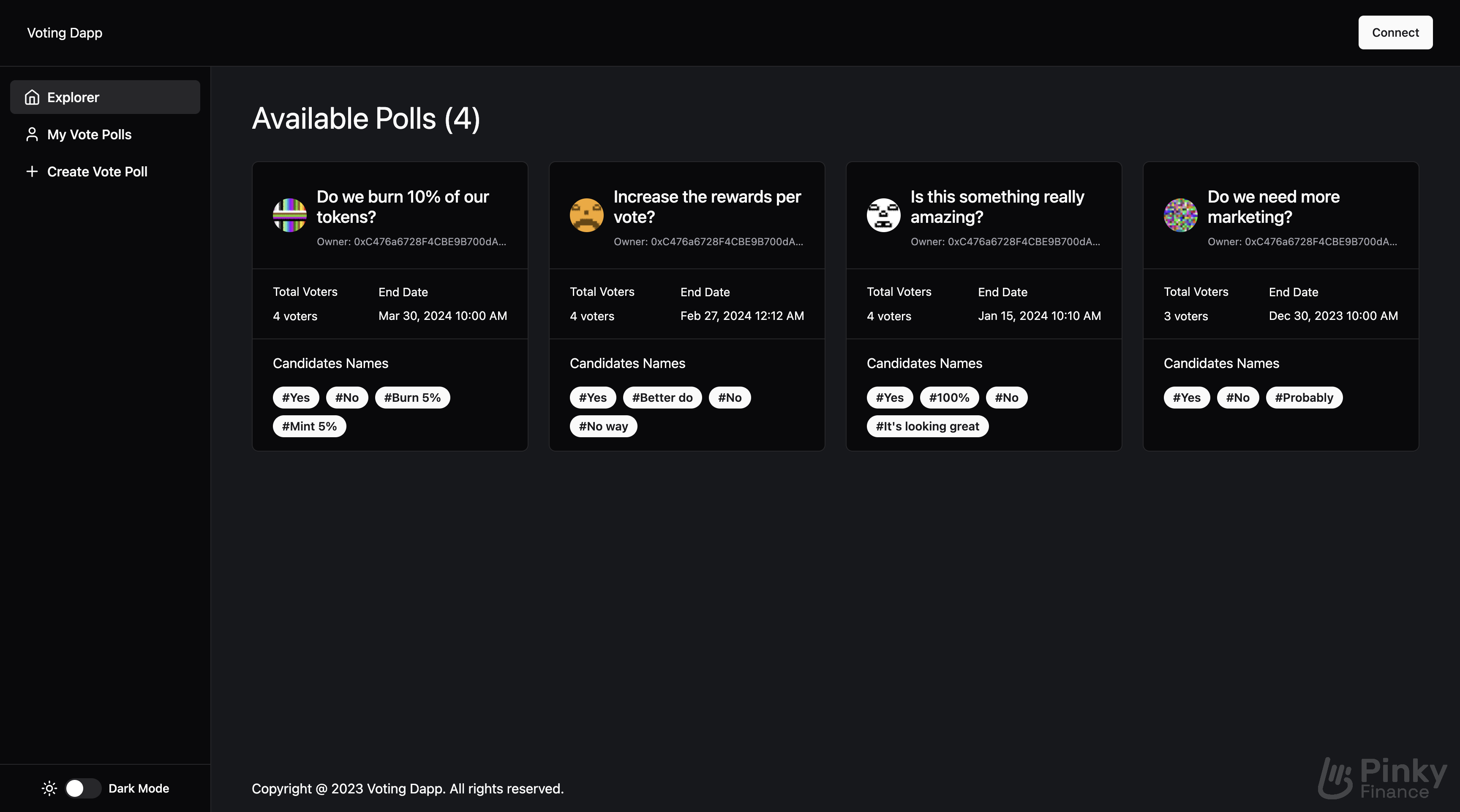 DECENTVOTE | BSC Decentralized Voting Platform with Smart Contracts