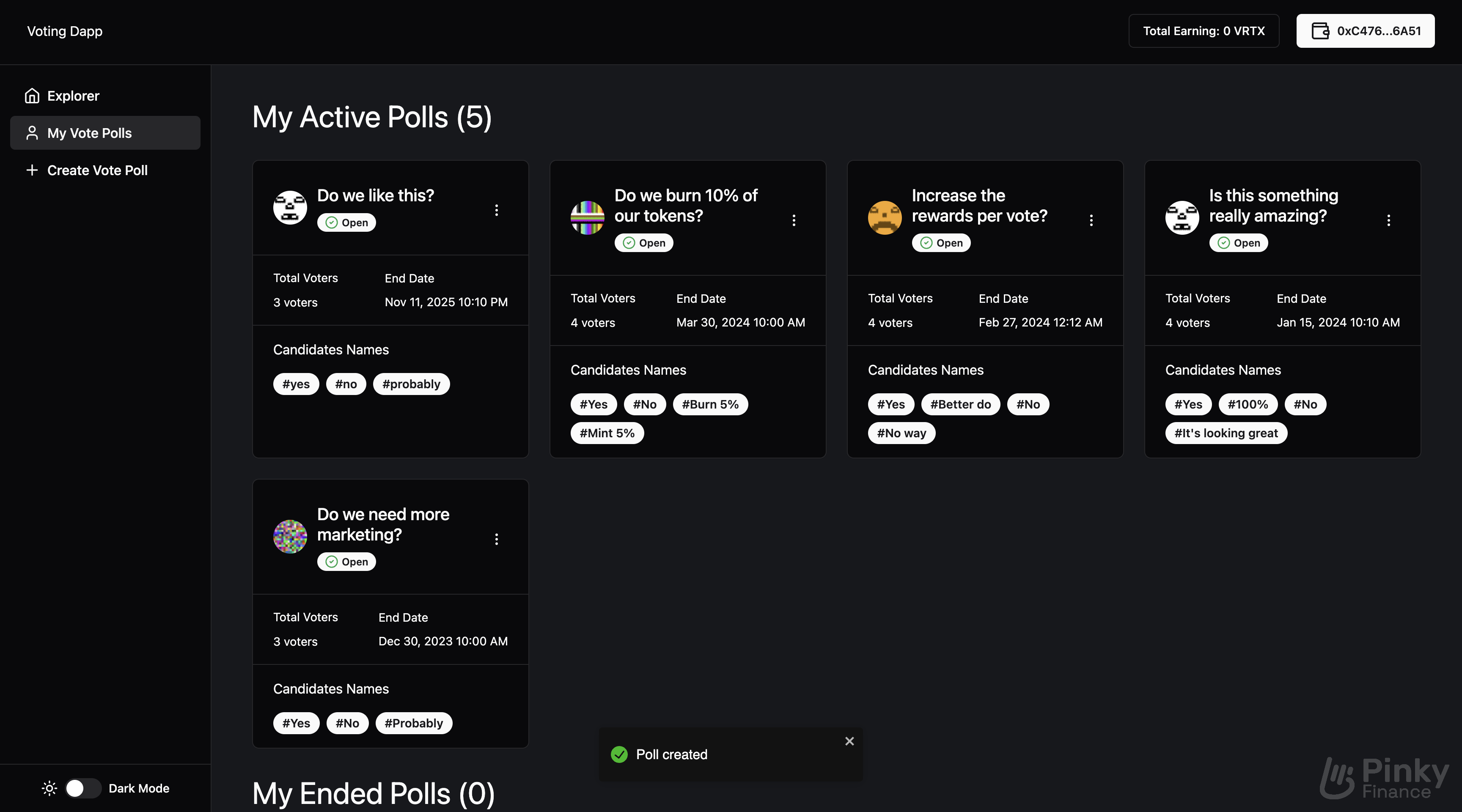 DECENTVOTE | BSC Decentralized Voting Platform with Smart Contracts