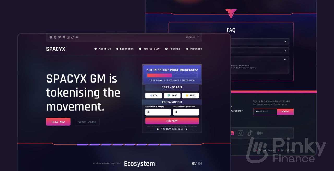 SPACYX - Crypto Website Design [Figma]